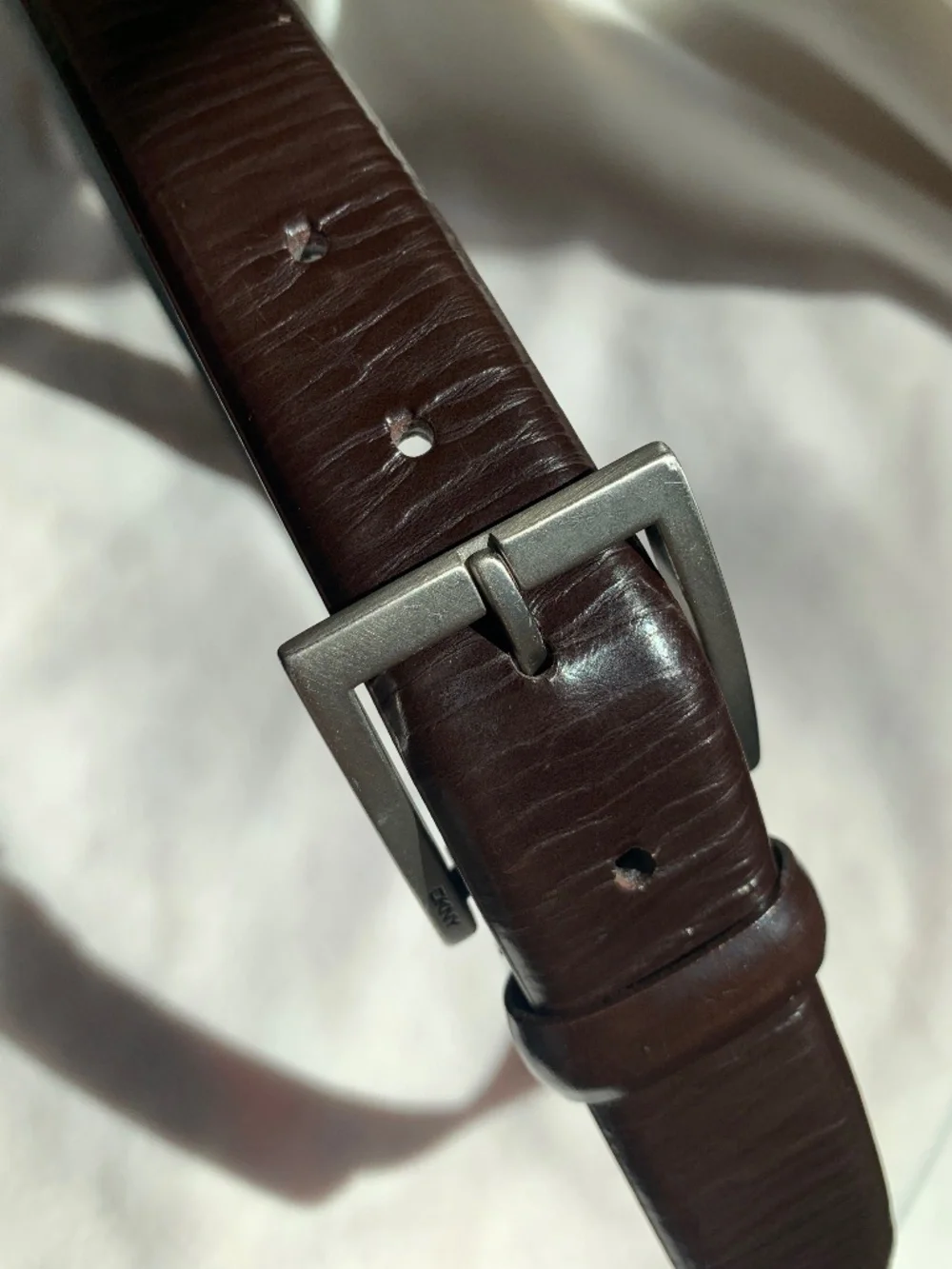 DKNY Brown Patent Leather Belt